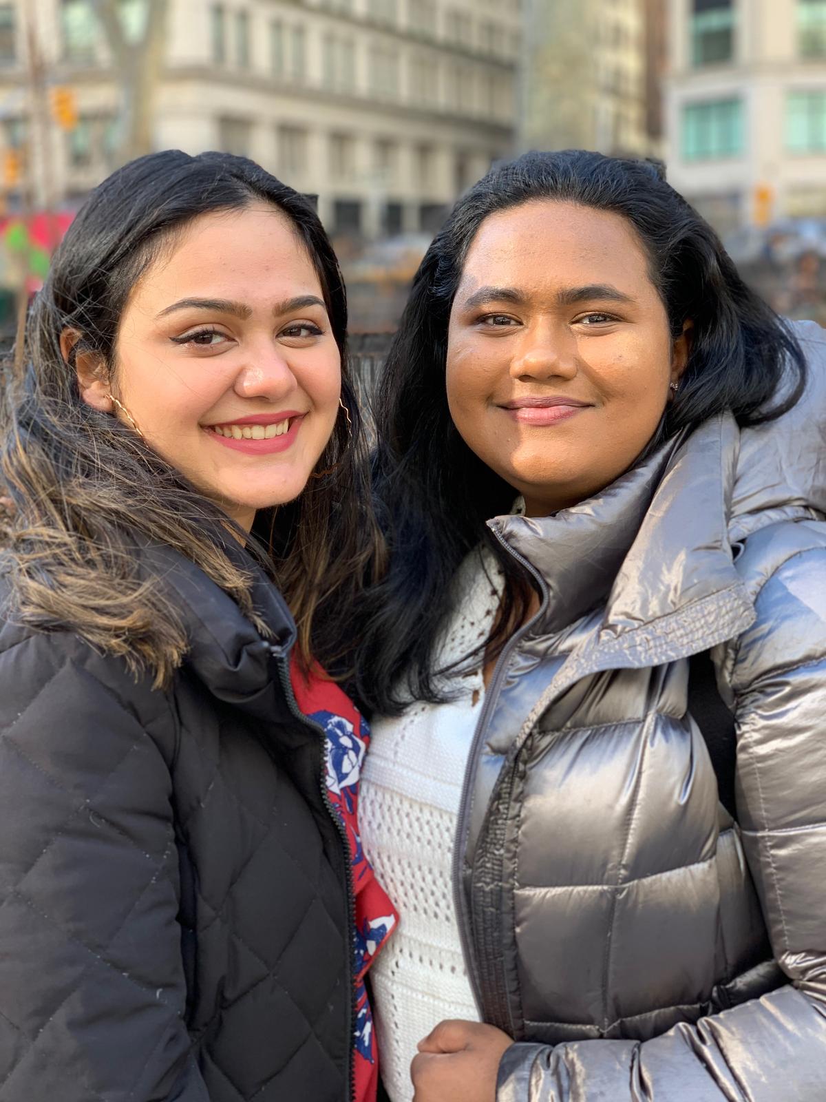 Vasha Ahmed (L) in New York on March 22, 2019. (Stuart Liess / The Epoch Times)