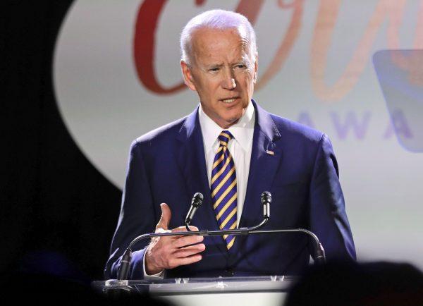 Former Vice President Joe Biden at the Biden Courage Awards in New York on March 26, 2019. (Frank Franklin II/AP Photo)