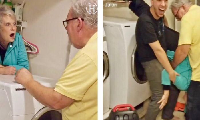 Grandma Gets Stuck Behind the Dryer--Her Escape Plan Leaves the Entire Internet Cry-Laughing