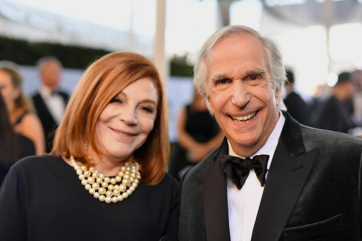 Stacey Weitzman and Henry Winkler attend the 25th Annual Screen Actors Guild Awards at The Shrine Auditorium on Jan. 27, 2019, in Los Angeles, California. (©Getty Images | <a href="https://www.gettyimages.com/detail/news-photo/stacey-weitzman-and-henry-winkler-attend-the-25th-annual-news-photo/1090501102">Mike Coppola</a>)