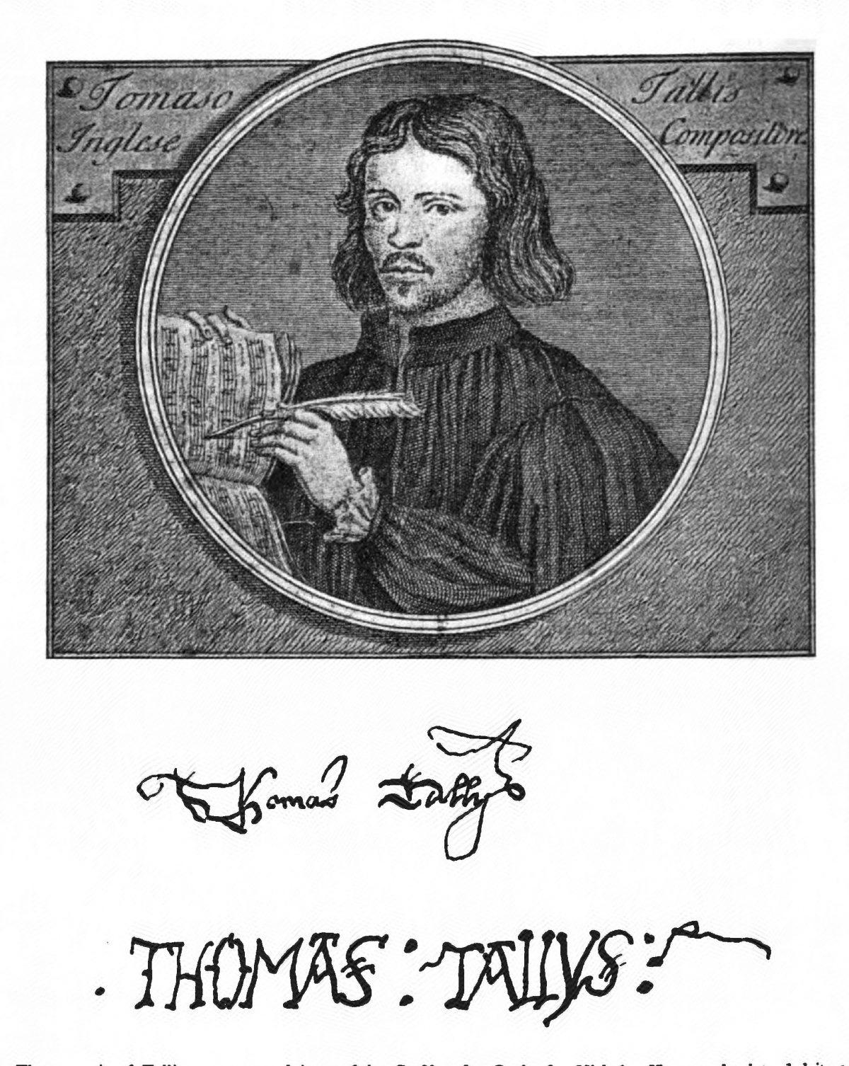 An 18th-century posthumous engraving of composer Thomas Tallis (1505 - 1585). Engraving by Niccolò Haym after a portrait by Gerard van der Gucht. The Musical Times. (Public Domain)