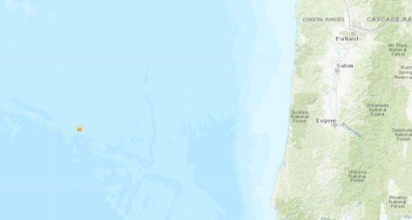 It was located 200 miles west of Florence and Coos Bay, Oregon. (USGS)