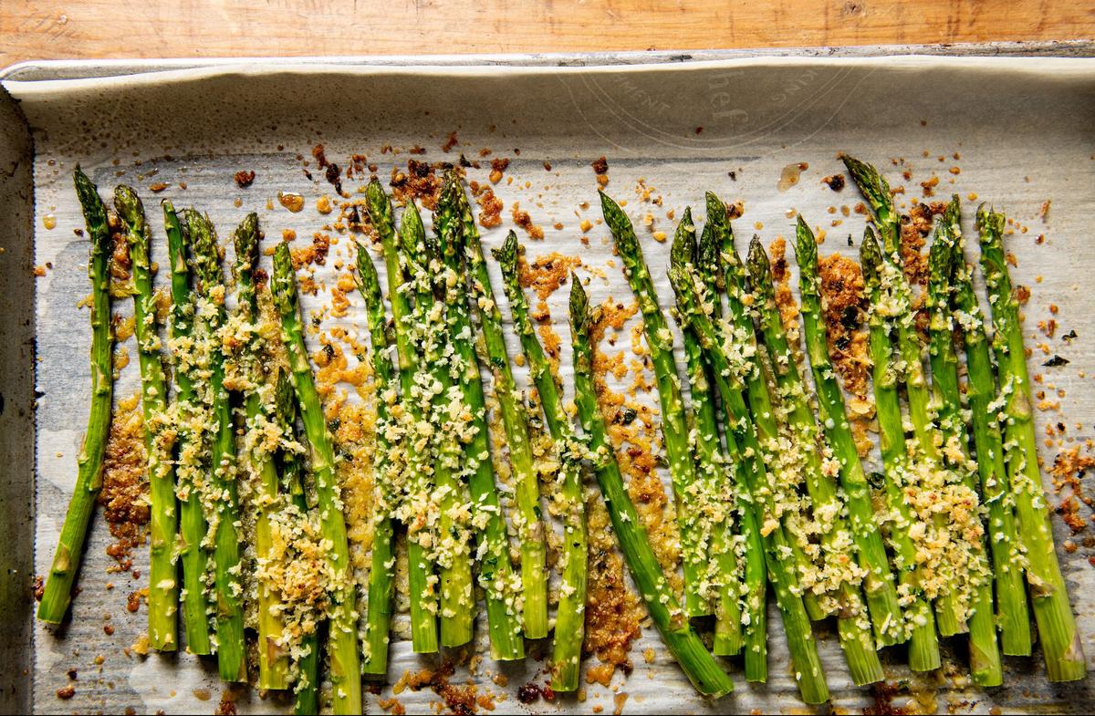 A Crispy, Cheesy Upgrade for Roasted Asparagus