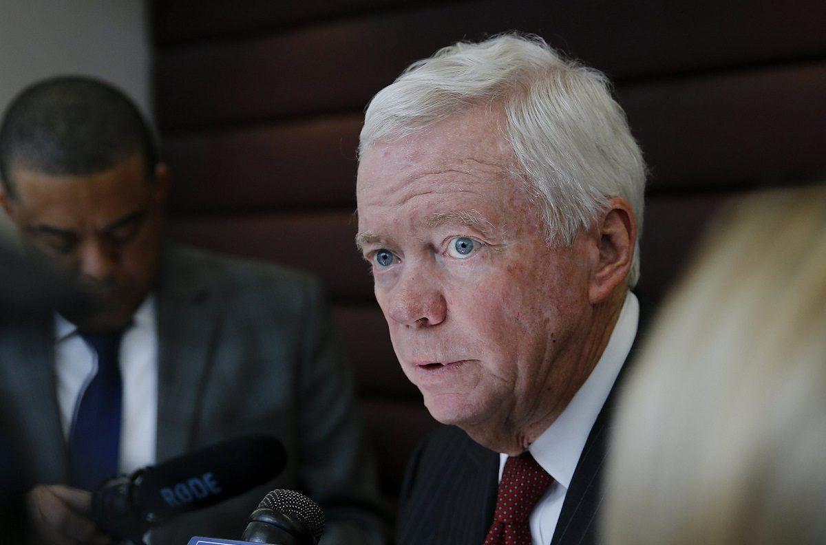 Ron Harrington, the brother of Golden State Killer victim Keith Harrington, discusses the announcement that prosecutors would seek the death penalty in the case against suspect Joseph James DeAngelo, in Sacramento, Calif., on April 10, 2019. (Rich Pedroncelli/AP Photo)