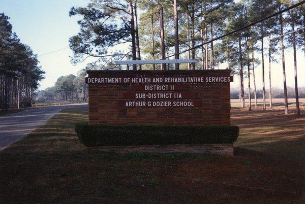Entrance to the Arthur G. Dozier School in Marianna, Fla., circa 1967. (Florida State Archives)