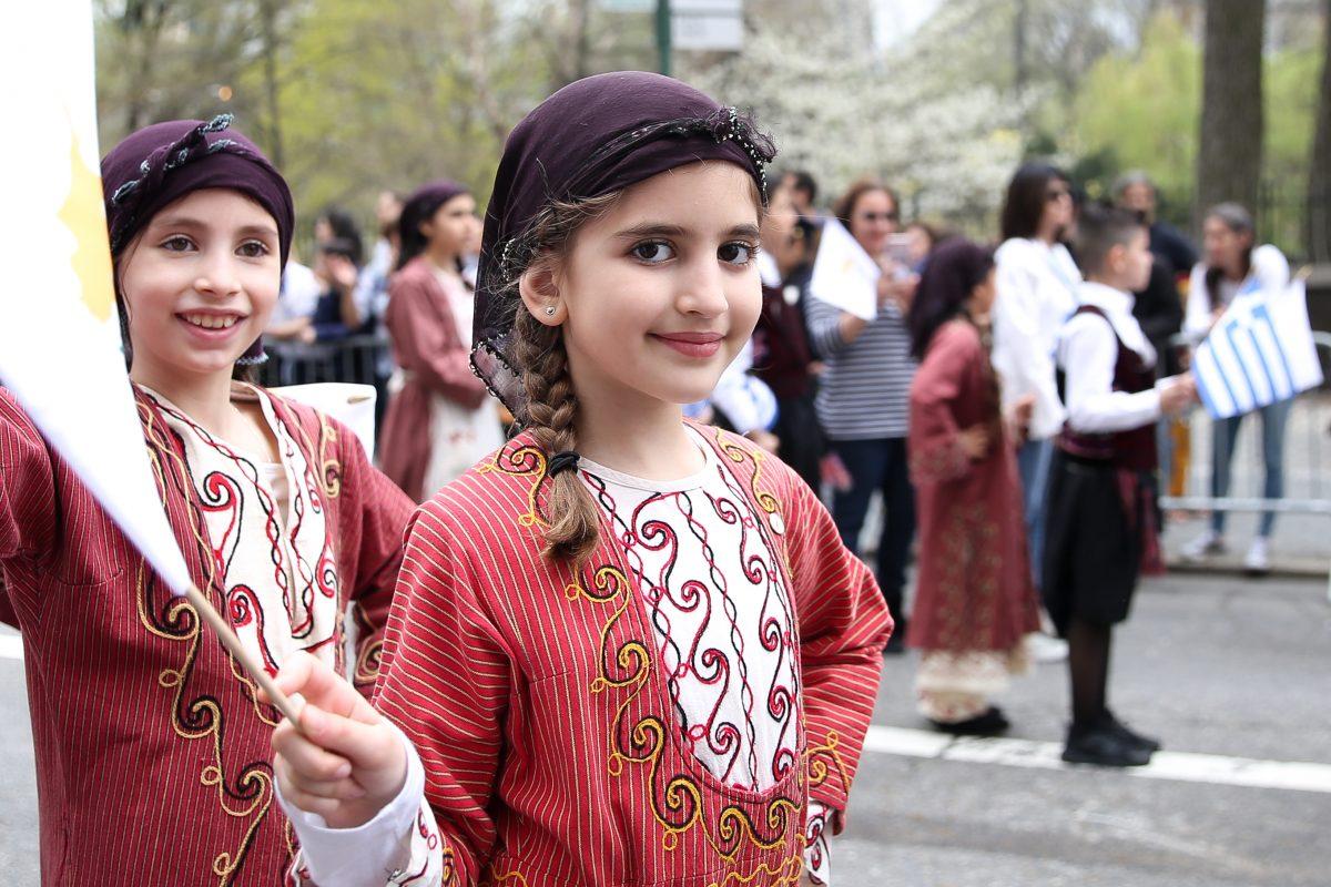 The annual Greek Independence Day Parade on Fifth Avenue in New York City on April 14, 2019. (Samira Bouaou/The Epoch Times)