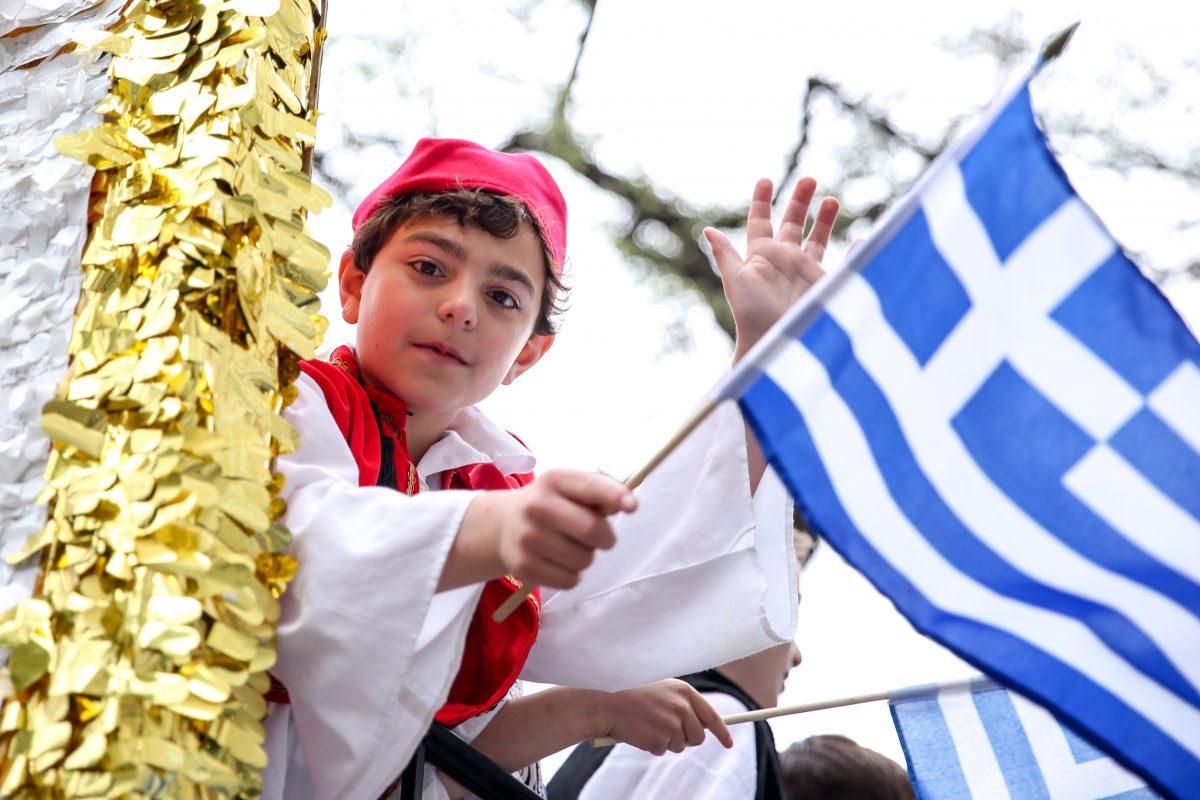 The annual Greek Independence Day Parade on Fifth Avenue in New York City on April 14, 2019. (Samira Bouaou/The Epoch Times)