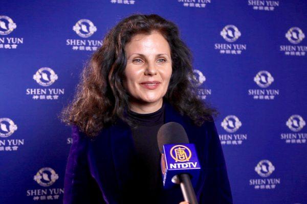 Gabriele Haschke, a journalist, was amazed at Shen Yun Performing Arts at Zurich's Theater 11 on April 8, 2019. (NTD Television)
