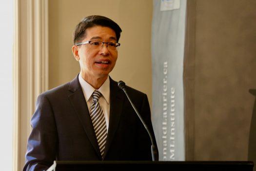 Wen-yi Chen, Taiwan’s official representative to Canada, speaks at a Macdonald-Laurier Institute forum in Ottawa on April 16, 2019. (Jonathan Ren/NTDTV)