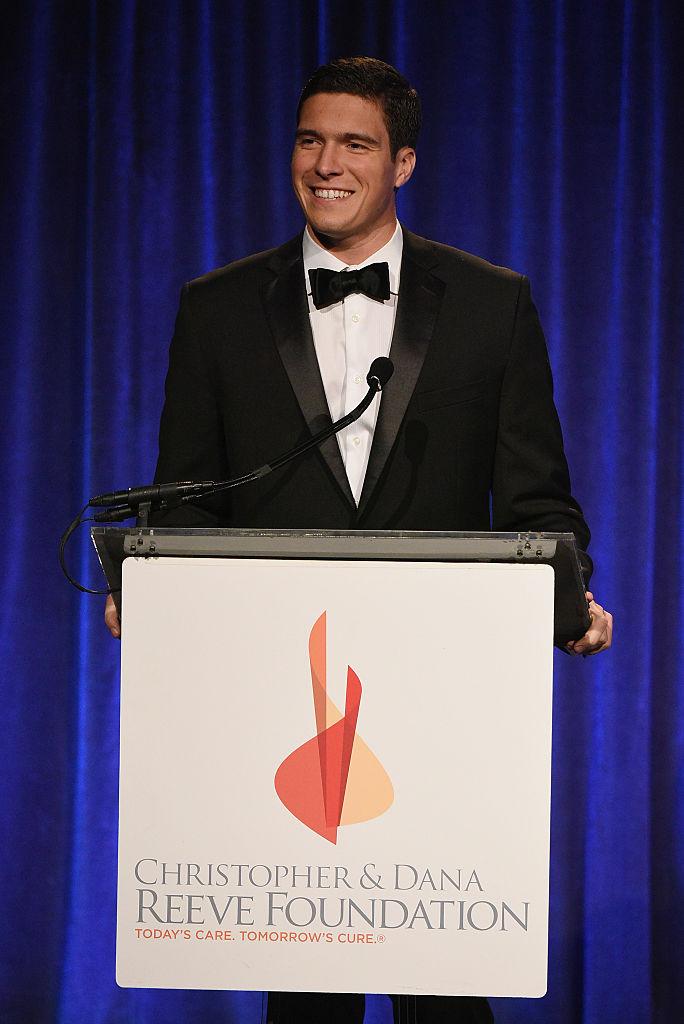 Will Reeve speaks on behalf of the Christopher & Dana Reeve Foundation in 2016 (©Getty Images | <a href="https://www.gettyimages.com/detail/news-photo/will-reeve-speaks-onstage-during-the-christopher-dana-reeve-news-photo/624037050">Bryan Bedder</a>)
