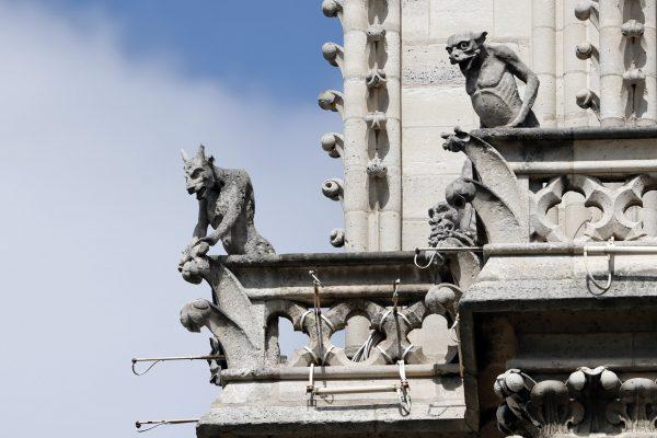 Preserved gargoyles of Notre Dame cathedral are pictured in Paris, on April 17, 2019. (Thibault Camus/AP Photo)