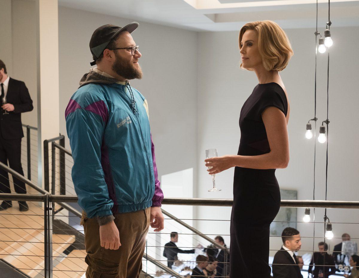 Fred Flarsky (Seth Rogen) and Charlotte Fields (Charlize Theron) in “Long Shot.” (Philippe Bossé/Lionsgate)