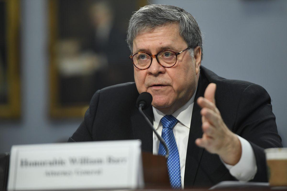 Attorney General William Barr on Capitol Hill in Washington on April 9, 2019. (Saul Loeb/AFP/Getty Images)