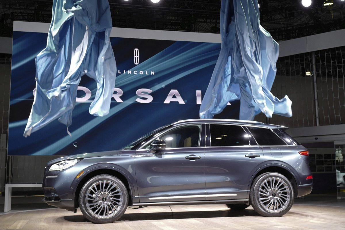 The 2020 Lincoln Corsair small SUV is revealed at the New York Auto Show, Wednesday, April 17, 2019. (Mark Lennihan/AP Photo)