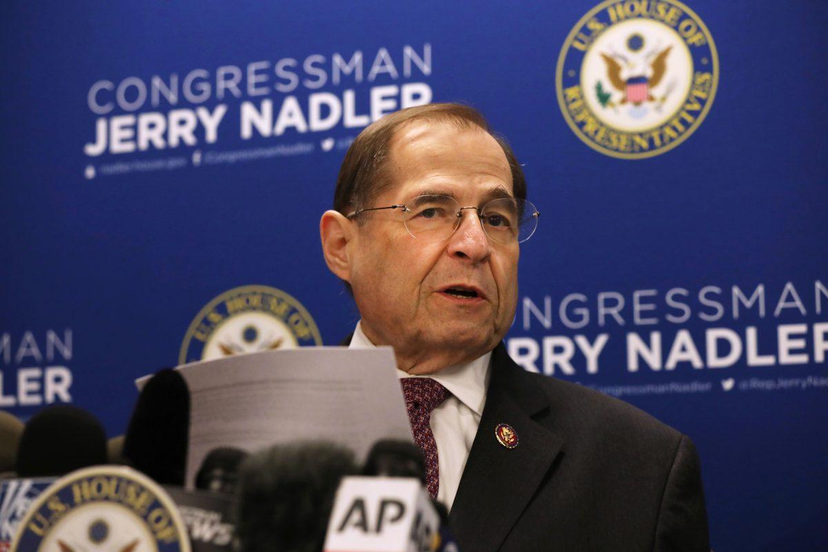 House Judiciary Committee Chairman Jerrold Nadler (D-N.Y.) holds a news conference in New York City on April 18, 2019. (Spencer Platt/Getty Images)