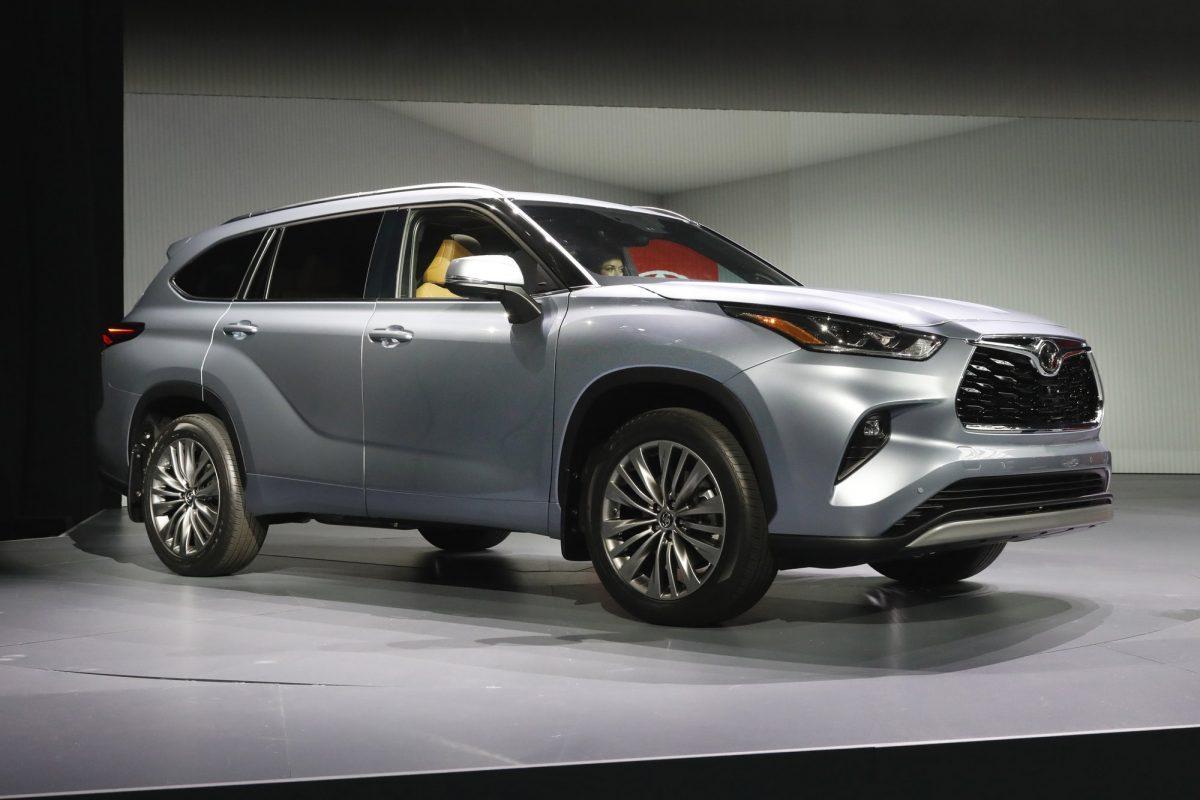 The 2020 Toyota Highlander is presented at the 2019 New York International Auto Show, in New York, Wednesday, April 17, 2019. (Richard Drew/AP Photo)