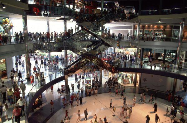 A file photo shows four stories inside of the Mall of America in Bloomington, Minn., outside of Minneapolis. (Bill Pugliano/Liason)