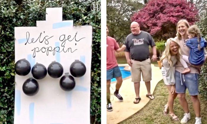 ‘Let’s Get Poppin’': Video Shows Innovative Gender Reveal Party With Balloons and Darts