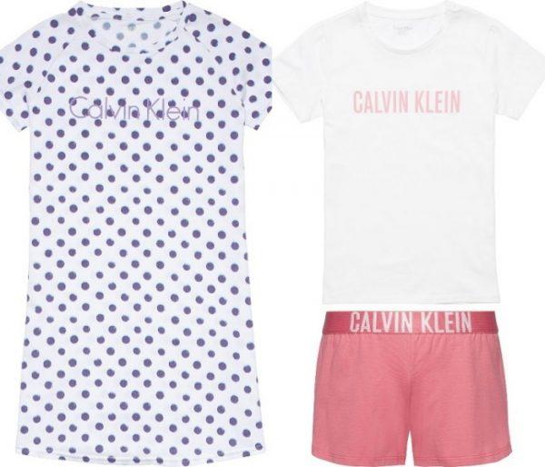 Calvin Klein Girls Customized Stretch Short Sleeve Nightdress (L) and Calvin Klein Girls Intense Power Knit Pajama Set. (Health Canada)