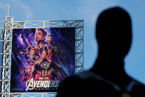 An Avengers fan in costume arrives at the TCL Chinese Theatre in Hollywood to attend the opening screening of "Avengers: Endgame" in Los Angeles, California, U.S. on April 25, 2019. (Reuters/Mike Blake)