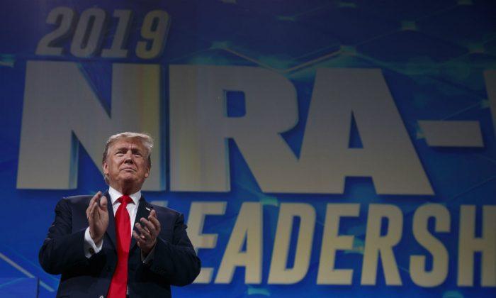Object Thrown at Stage During President Trump’s Speech at NRA Convention