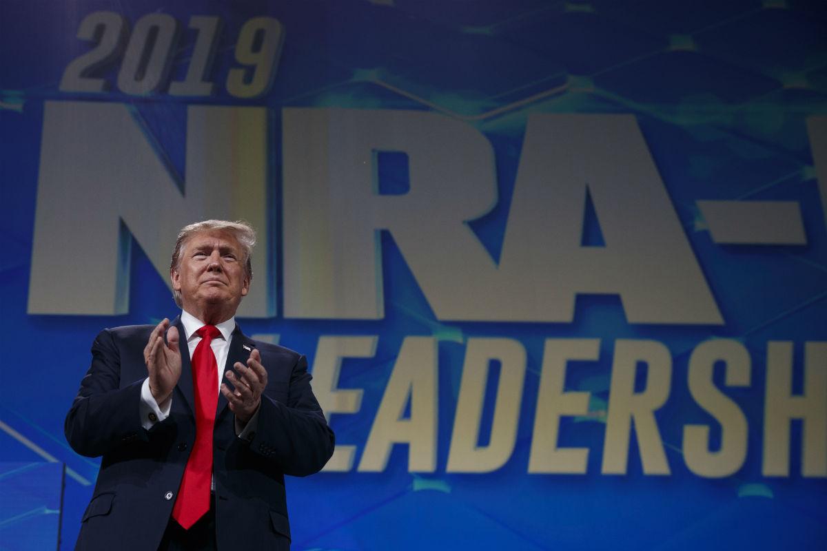 Object Thrown at Stage During President Trump’s Speech at NRA Convention