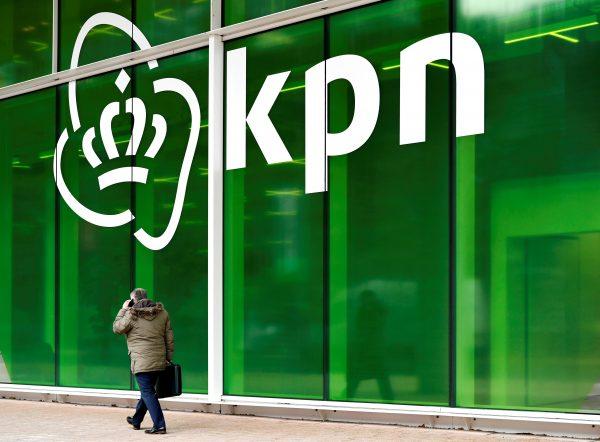 KPN logo is seen at its headquarters in Rotterdam, Netherlands on Jan. 30, 2019. (Piroschka van de Wouw/Reuters)