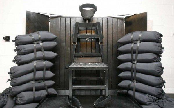 In this June 18, 2010, file photo, the firing squad execution chamber at the Utah State Prison in Draper, Utah, is shown. (Trent Nelson/AP)