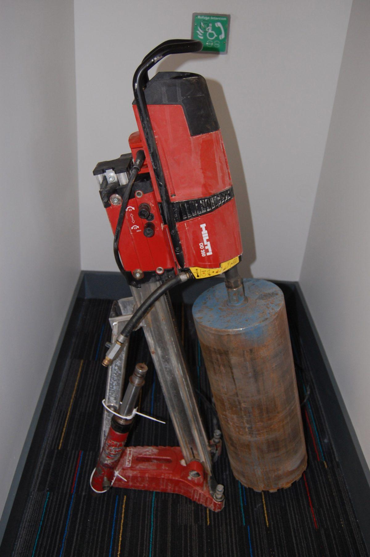 The drill used at Hatton Garden Safe Deposit Limited following the Easter weekend robbery, in London, England in April 2015. (Metropolitan Police via Getty Images)
