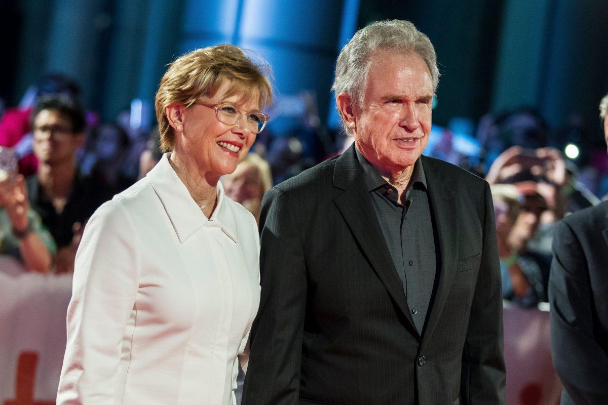 Annette Bening and Warren Beatty pose for photographers at the premiere of 'Film Stars Don't Die in Liverpool' at the Toronto International Film Festival in Toronto, Ontario, Sept. 12, 2017. (GEOFF ROBINS/AFP/Getty Images)