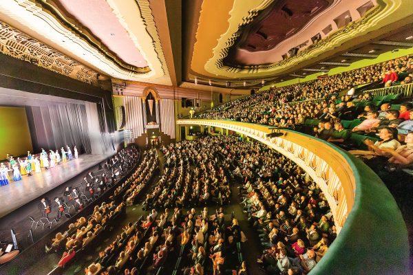 The audience watches Shen Yun at the Eventim Apollo in London on May 1, 2019. (Yuan Luo/The Epoch Times)