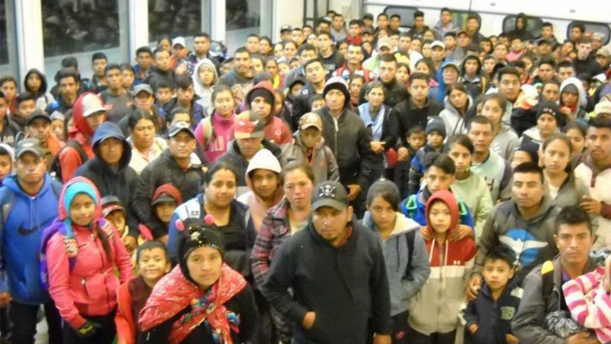 U.S. Border Patrol said agents detained the largest group ever intercepted at one time, consisting of 424 individuals, in New Mexico, on April 30. Pictured is a second, smaller group of 230 illegal immigrants apprehended on April 30 in Antelope Wells. (US Border Patrol)