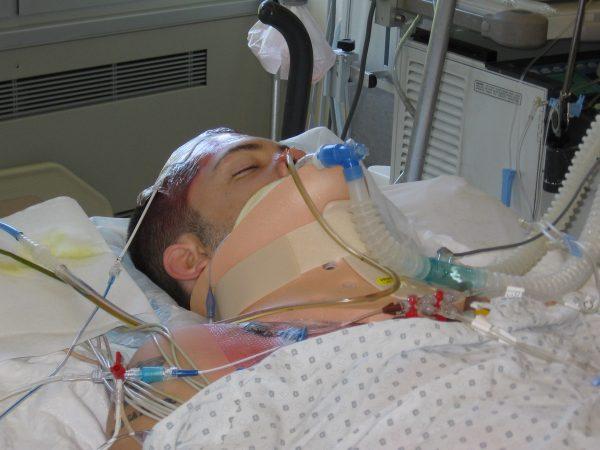 Enrico Quilico in the hospital following his motorcycle accident in 2006. (Courtesy of Enrico Quilico)