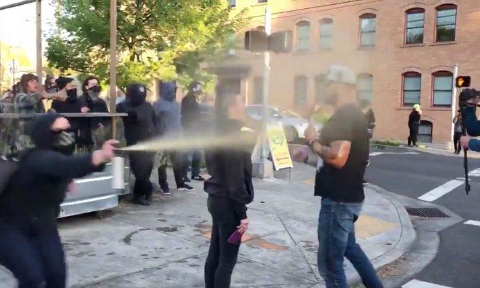 Violent Clashes Erupt in Portland Just as Police Announce May Day Event Was ‘Peaceful’