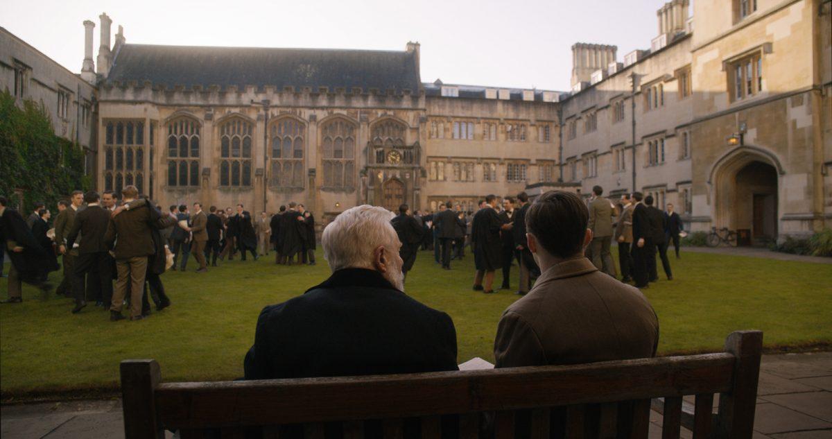 Derek Jacobi (L) and Nicholas Hoult in the film “Tolkien.” (Fox Searchlight Pictures/Twentieth Century Fox Film Corporation)