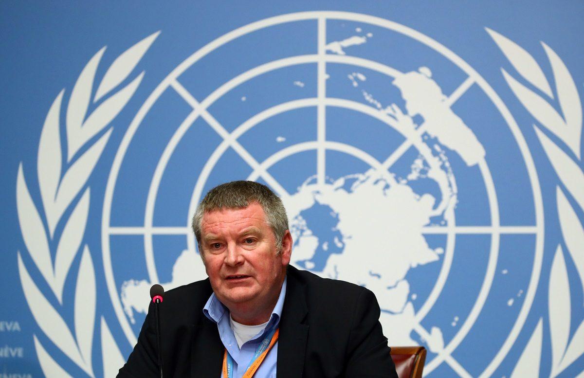 Mike Ryan, Executive Director of the World Health Organisation (WHO) attends a news conference on the Ebola outbreak in the Democratic Republic of Congo at the United Nations in Geneva, Switzerland on May 3, 2019. (Denis Balibouse/Reuters)