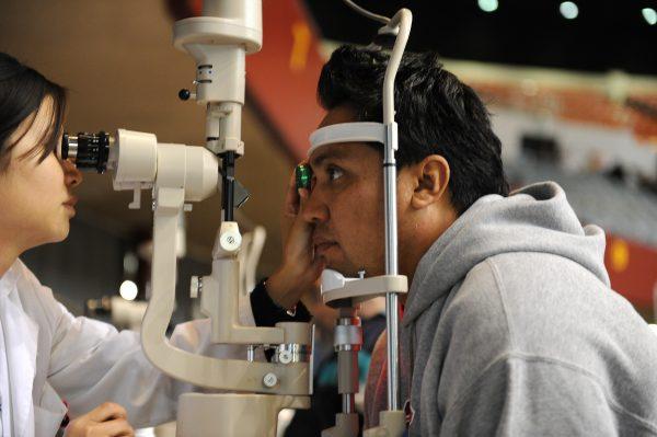 A man gets an eye exam in Los Angeles on April 28, 2010. (Robyn Beck/AFP/Getty Images)
