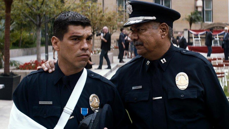 Raúl Castillo (L) and George Lopez in the film “El Chicano.” (Briarcliff Entertainment)
