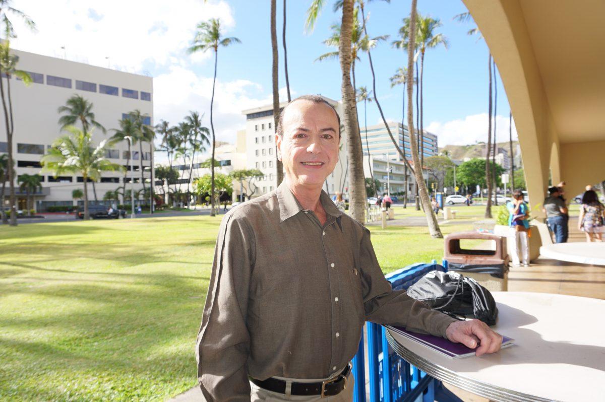 Homero Capatti at Blaisdell Concert Hall in Honolulu, Hawaii, on May 5, 2019. (Sally Sun/The Epoch Times)