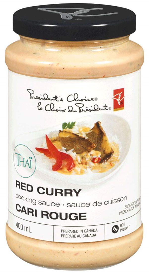 A recall warning was issued for President's Choice Thai Red Curry Cooking Sauce on May 3, 2019. (Canadian Food Inspection Agency)