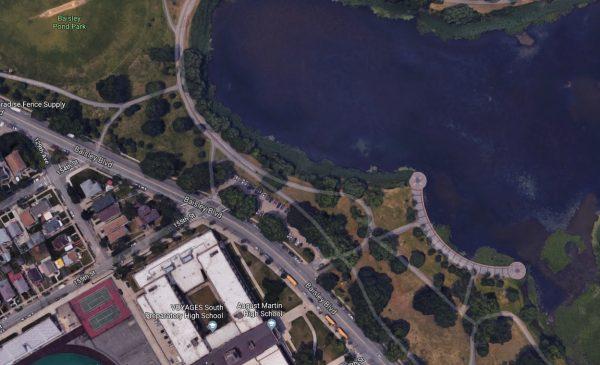 Baisley Boulevard and 155th, next to Baisley Pond in Queens, New York. (Screenshot/Google Maps)