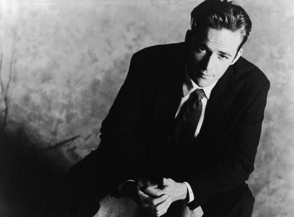Promotional studio portrait of American actor Luke Perry from the television series, "Beverly Hills, 90210," 1994. (Fox Television/Courtesy of Getty Images)