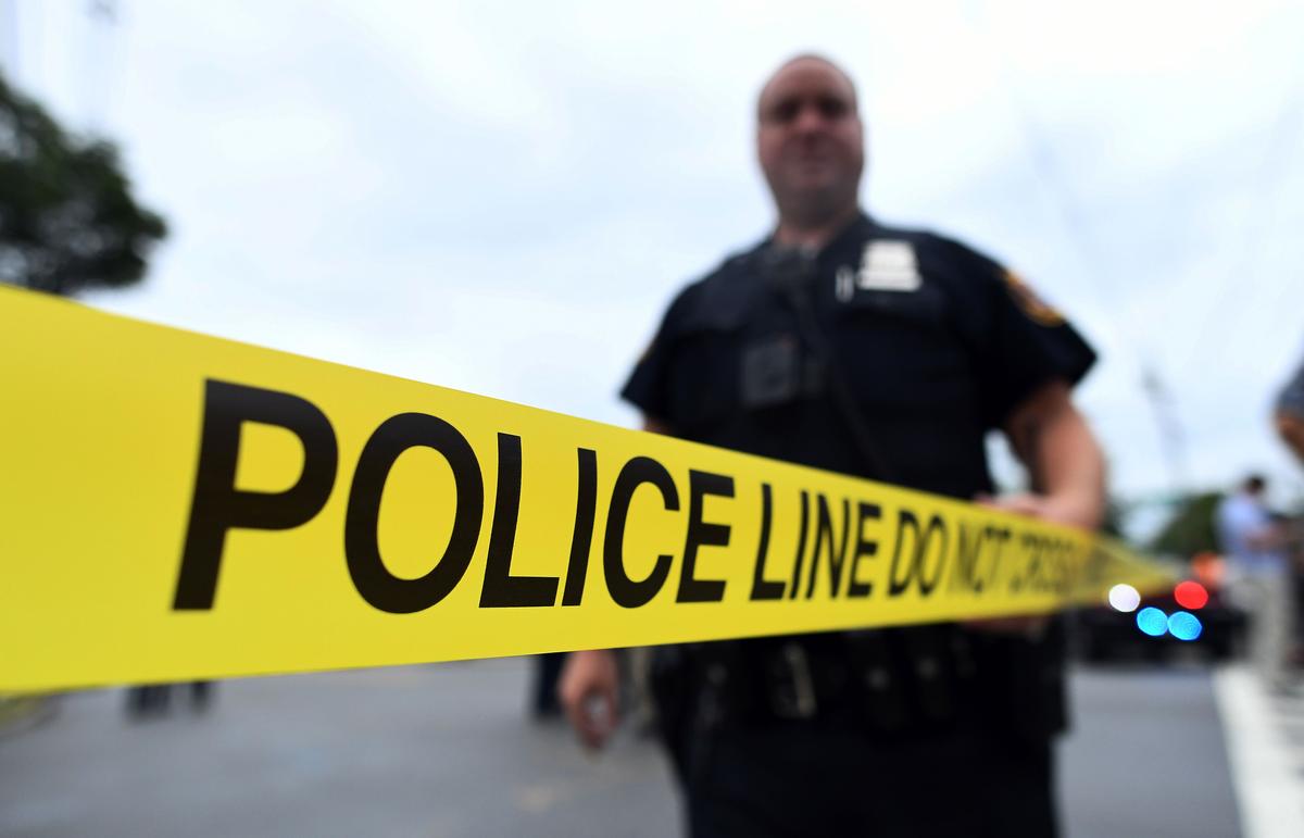 A stock photo of police tape (Jewel Samad/AFP/Getty Images)