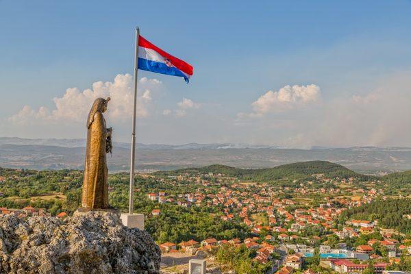 A statue of the Madonna of Sinj overlooks the town. (Shutterstock)