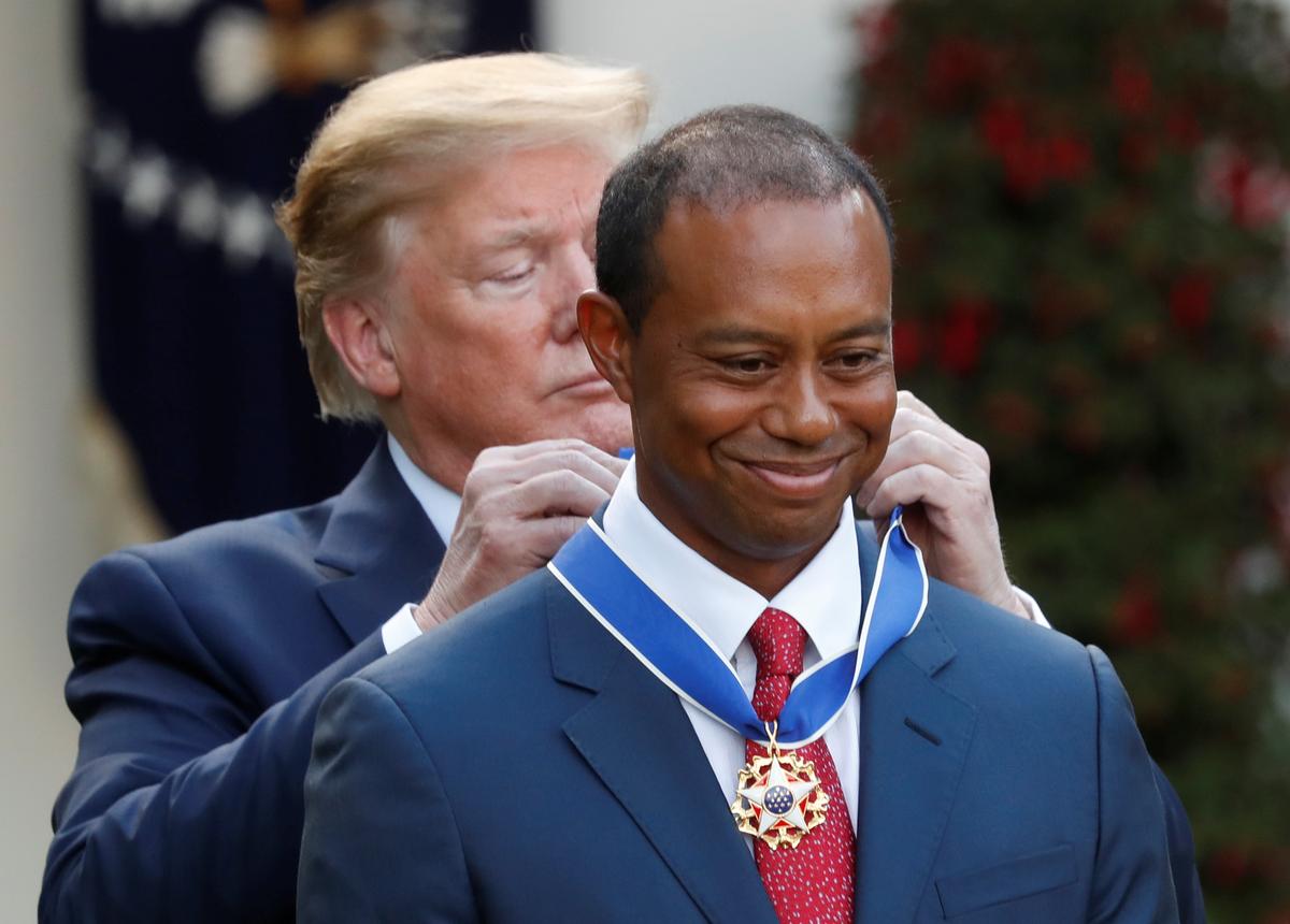 Trump Awards ‘Legend’ Tiger Woods the Presidential Medal of Freedom