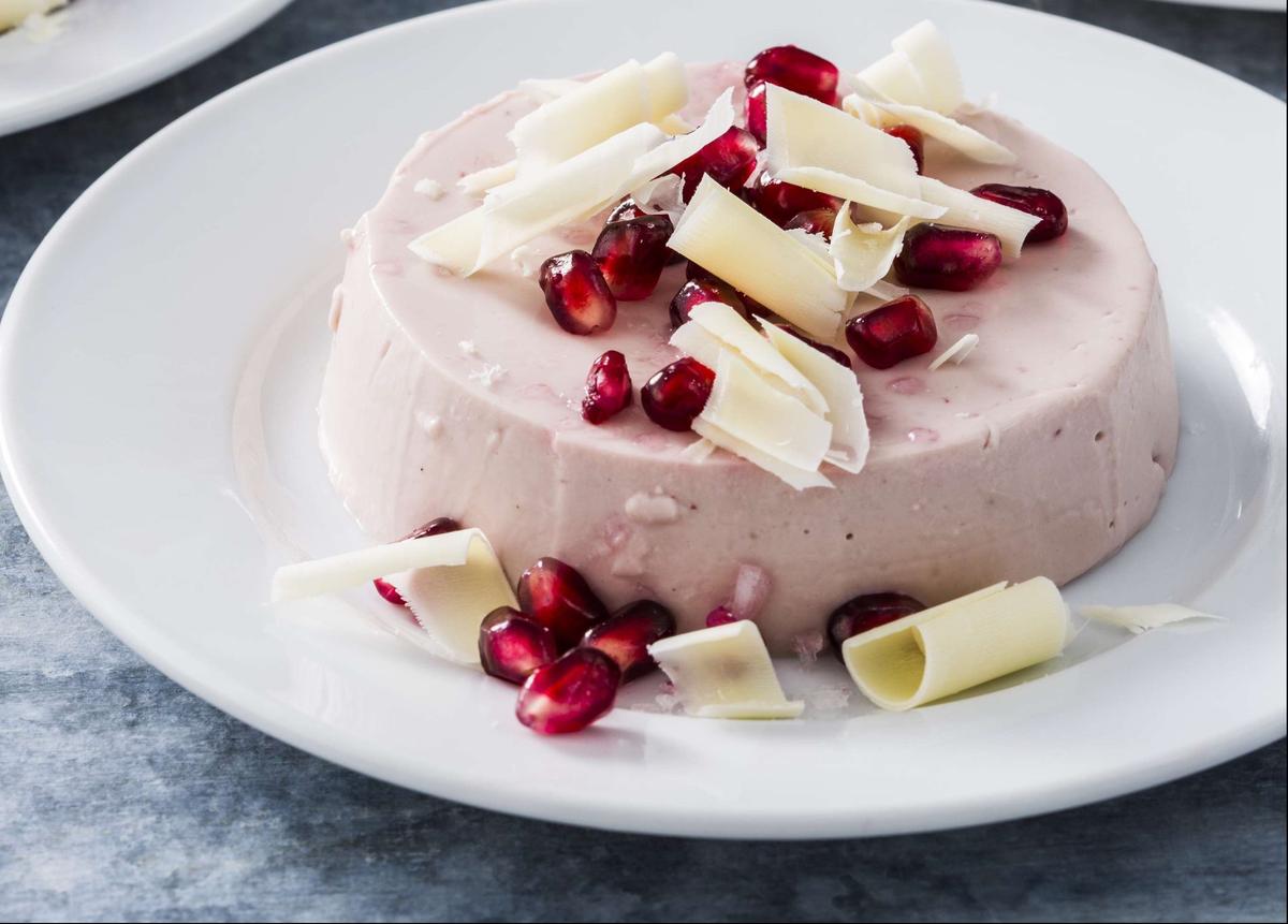 Pink Peppercorn-Pomegranate Panna Cotta