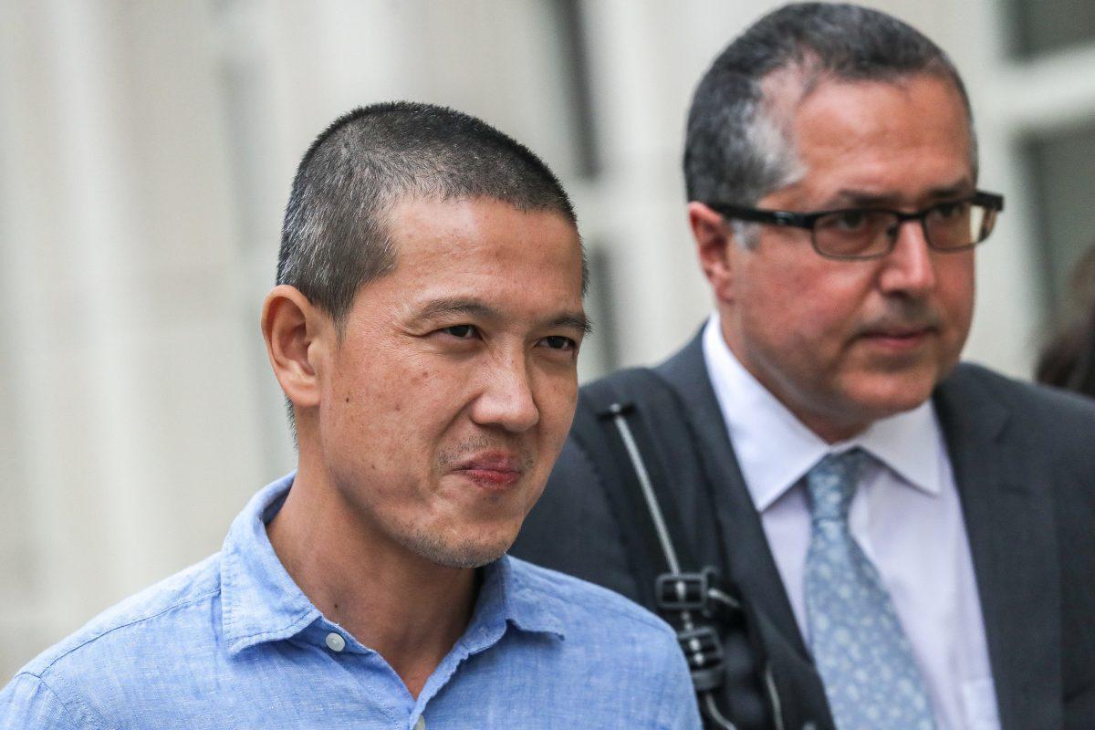 Ex-Goldman Sachs banker Roger Ng leaves the federal court in New York, U.S., May 6, 2019. (Jeenah Moon/Reuters)