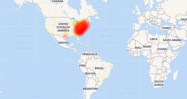 An outage map (Google Maps)