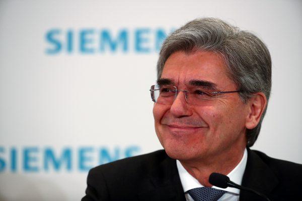 Siemens CEO Joe Kaeser attends a news conference ahead of the company's annual shareholders meeting in Munich, Germany on Jan. 30, 2019. (Michael Dalder/Reuters)