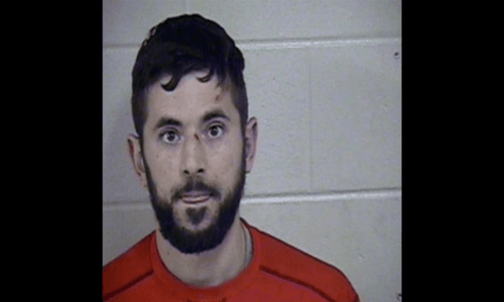 Jonathon Zicarelli, 28, allegedly admitted that his baby was in an icy pond near Doc Henry Road in Greenwood, Mo., reported the Kansas City Star. (Jackson County Detention Center)